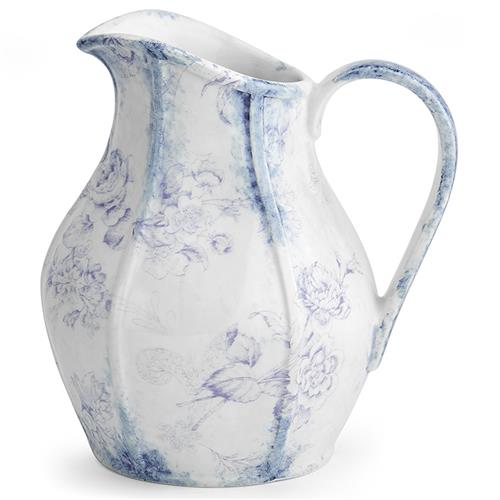 Giulietta French Country Blue Floral Ceramic Pitcher