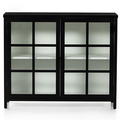 Elizabeth Modern Classic Black Iron Office Cabinet - Small