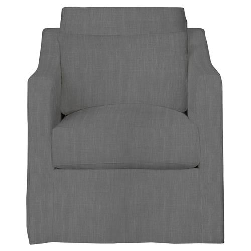 Cisco Home Rebecca Coastal Grey Slipcovered Swivel Club Arm Chair