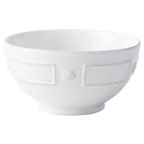 Juliska Berry &amp; Thread French Panel Whitewash Ceramic Cereal Bowl