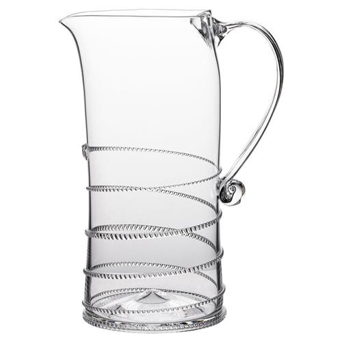 Juliska Amalia Modern Classic Clear Bohemian Glass Pitcher