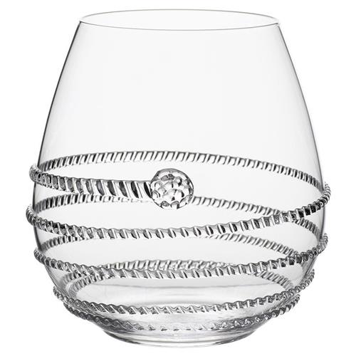 Juliska Amalia Modern Classic Clear Bohemian Stemless Red Wine Glass