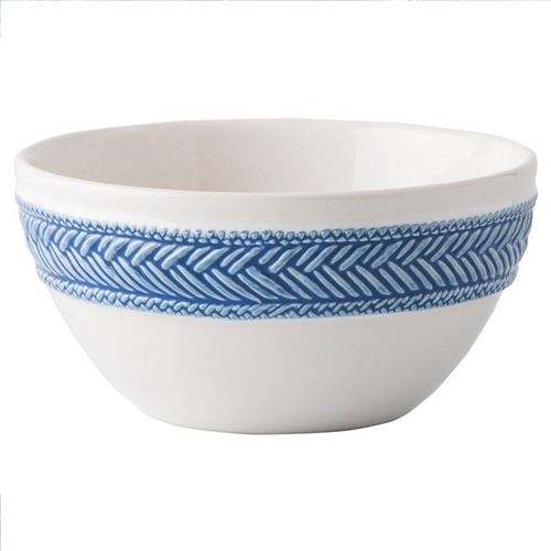 Juliska Le Panier Delft Blue Band White Ceramic Cereal Bowl