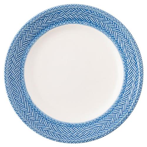 Juliska Le Panier Delft Blue Band White Ceramic Salad Plate