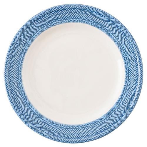 Juliska Le Panier Delft Blue Band White Ceramic Dinner Plate