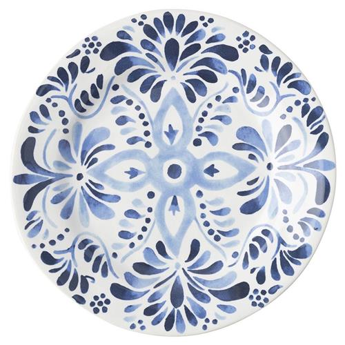 Juliska Iberian Journey Indigo Coastal White Ceramic Salad Plate