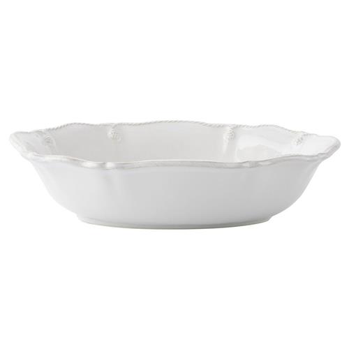 Juliska Berry &amp; Thread Whitewash Ceramic Oval Serving Bowl