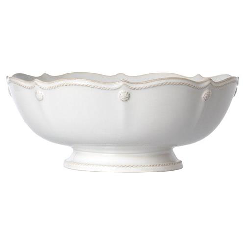 Juliska Berry &amp; Thread Whitewash Ceramic Footed Fruit Bowl