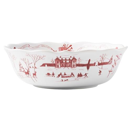 Juliska Country Estate Winter Frolic White Ceramic Serving Bowl