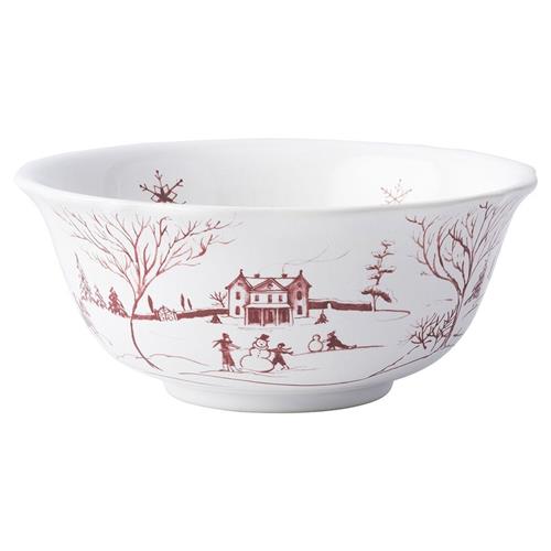 Juliska Country Estate Winter Frolic White Ceramic Cereal Bowl