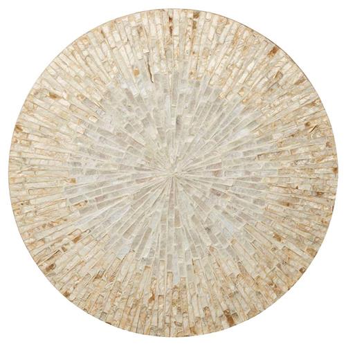 Byzantine Global Bazaar Cream Capiz Shell Round Placemat - Set of 4