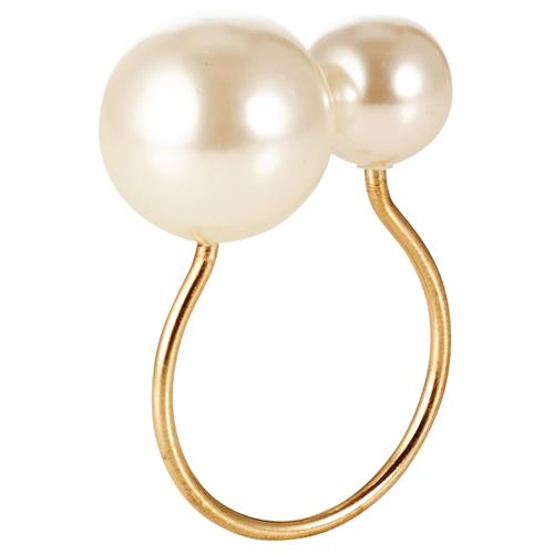 Pearl Modern Classic Gold Metal Napkin Ring - Set of 4