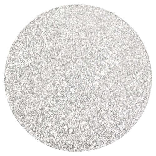 Pebble Modern Classic Silver Round Placemat - Set of 4