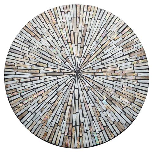 Tahiti Coastal Grey Capiz Shell Round Placemat - Set of 4