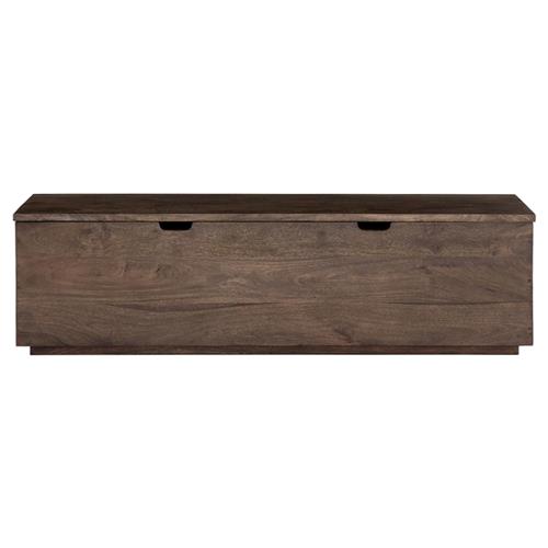 Scarlett Rustic Lodge Aged Brown Solid Mango Wood Storage Trunk