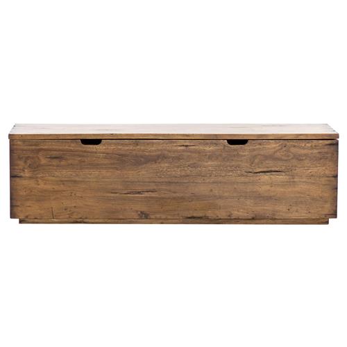 Scarlett Rustic Lodge Natural Brown Reclaimed Wood Storage Trunk
