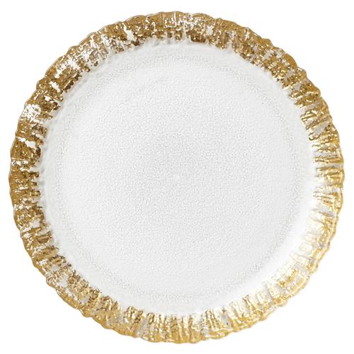 Rufolo Modern Classic Gold Glass Salad Plate