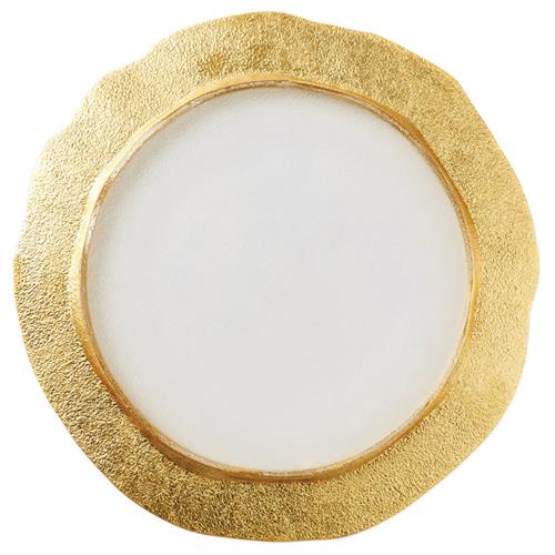 Rufolo Modern Classic Gold Rimmed Glass Organic Charger