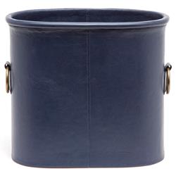 Pigeon and Poodle Ogden Modern Classic Navy Leather Magazine Holder