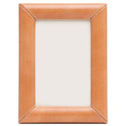Pigeon And Poodle Eton Modern Classic Aged Caramel Leather Picture Frame - 4x6