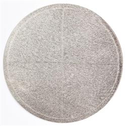 Tanner Rustic Grey Hide Round Placemat - Set of 2