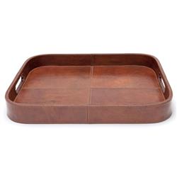 Bristol Rustic Lodge Brown Leather Rectangular Tray