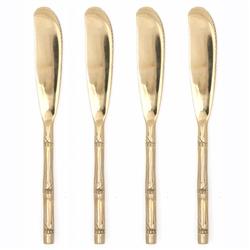 Liliana Hollywood Gold Stainless Steel Cheese Spreader - Set of 4