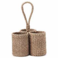 Voru Coastal Beach Brown Abaca Wine Bottle Holder