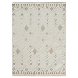 Atarah Modern Classic Cream Wool Geometric Patterned Rug - 4&#39;x6&#39;