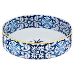 Transatlantica Global Blue Porcelain Cardinal Salad Bowl