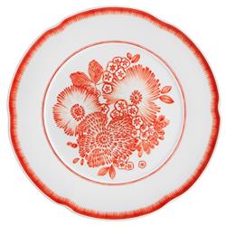 Coralina Red Porcelain Dinner Plate - Set of 4