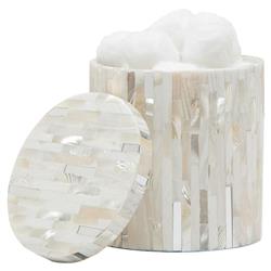 Pigeon and Poodle Cortona Coastal Beach Silver Shell Canister