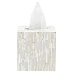 Pigeon and Poodle Cortona Coastal Beach Silver Shell Tissue Box