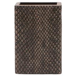 Pigeon and Poodle Goa Rustic Lodge Dark Brown Faux Boa Brush Holder