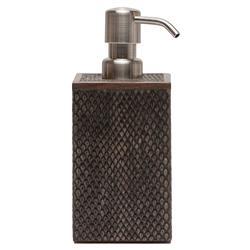 Pigeon and Poodle Goa Rustic Lodge Dark Brown Faux Boa Soap Pump
