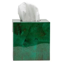 Pigeon and Poodle Palm Beach Coastal Emerald Shell Tissue Box