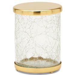 Pigeon and Poodle Pomaria Hollywood Gold Accent Clear Glass Canister - Small