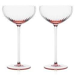 Quinn Modern Classic Rose Coupe Glass - Set of 2