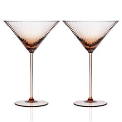 Quinn Modern Classic Amber Martini Glass - Set of 2
