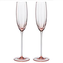 Quinn Modern Classic Rose Flute Glass - Set of 2