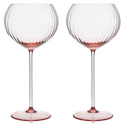 Quinn Modern Classic Rose Red Wine Glass - Set of 2