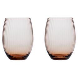 Quinn Modern Classic Amber Tumbler Glass - Set of 2