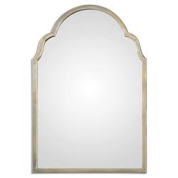 Ryan French Country Antique Silver Metal Arch Wall Mirror
