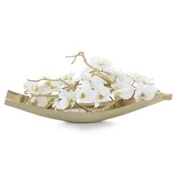 John-Richard Golden Nugget Hollywood Regency Manzanita With Orchids In Gold Bowl