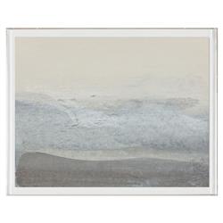 Marco Coastal Beach Blue Abstract Landscape I Acrylic Frame Painting