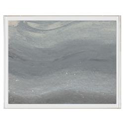 Marco Coastal Beach Blue Abstract Landscape II Acrylic Frame Painting