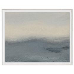 Marco Coastal Beach Blue Abstract Landscape III Acrylic Frame Painting
