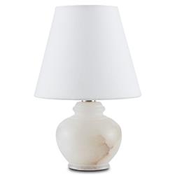 Pemrose Traditional  Natural Alabaster Mini Bedside Table Lamp