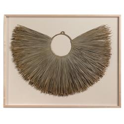 Daisy Coastal Beach Light Brown Wood Natural Seagrass Mixed Media