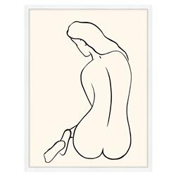 Reclining Nude 2 White Frame Illustration - 24x32
